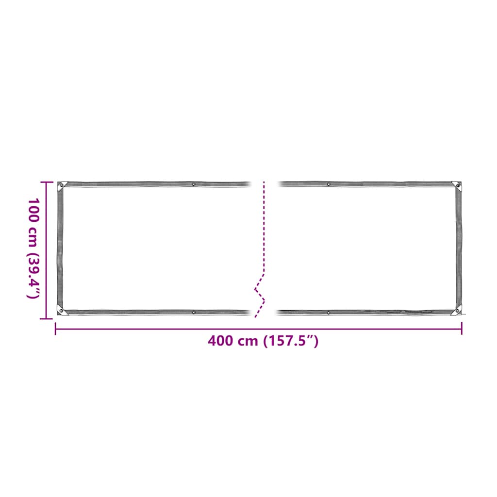 Pflanzenabdeckung mit Ösen 1x4 m Polyethylen