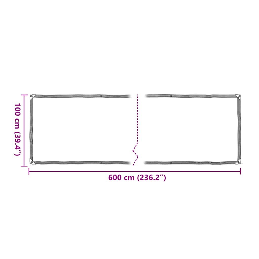 Pflanzenabdeckung mit Ösen 1x6 m Polyethylen