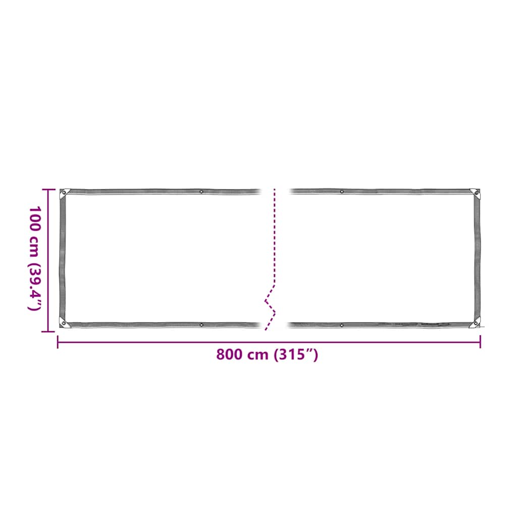 Pflanzenabdeckung mit Ösen 1x8 m Polyethylen