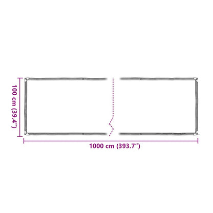 Pflanzenabdeckung mit Ösen 1x10 m Polyethylen
