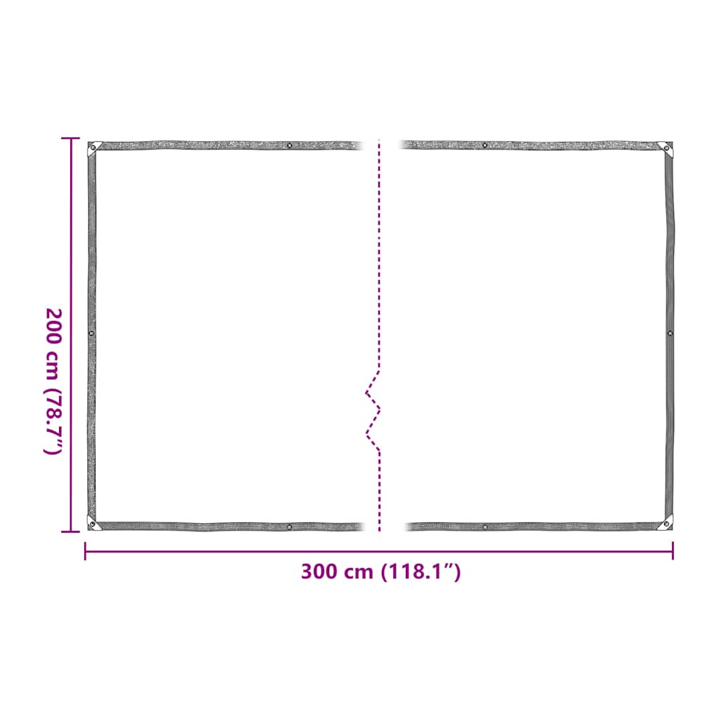 Pflanzenabdeckung mit Ösen 2x3 m Polyethylen