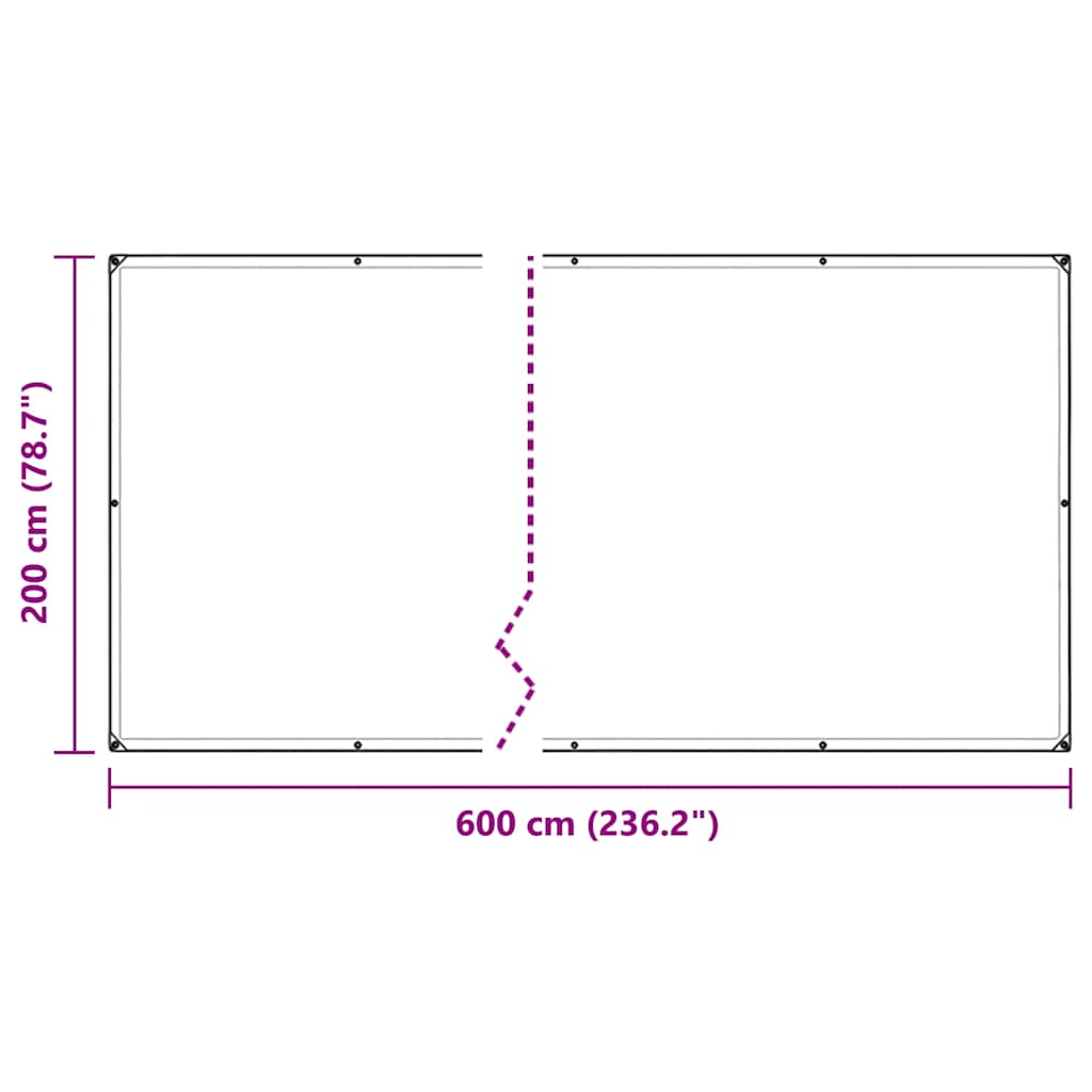 Pflanzenabdeckung mit Ösen 2x6 m PVC