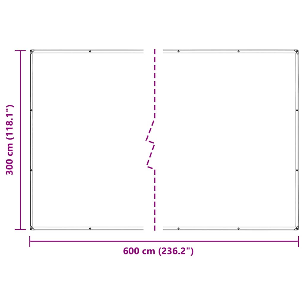Pflanzenabdeckung mit Ösen 3x6 m PVC