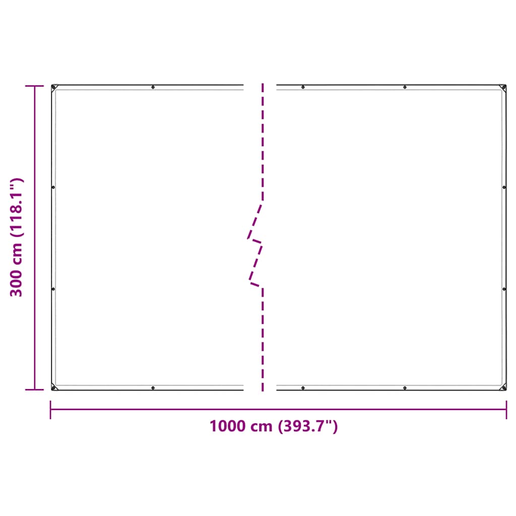 Pflanzenabdeckung mit Ösen 3x10 m PVC