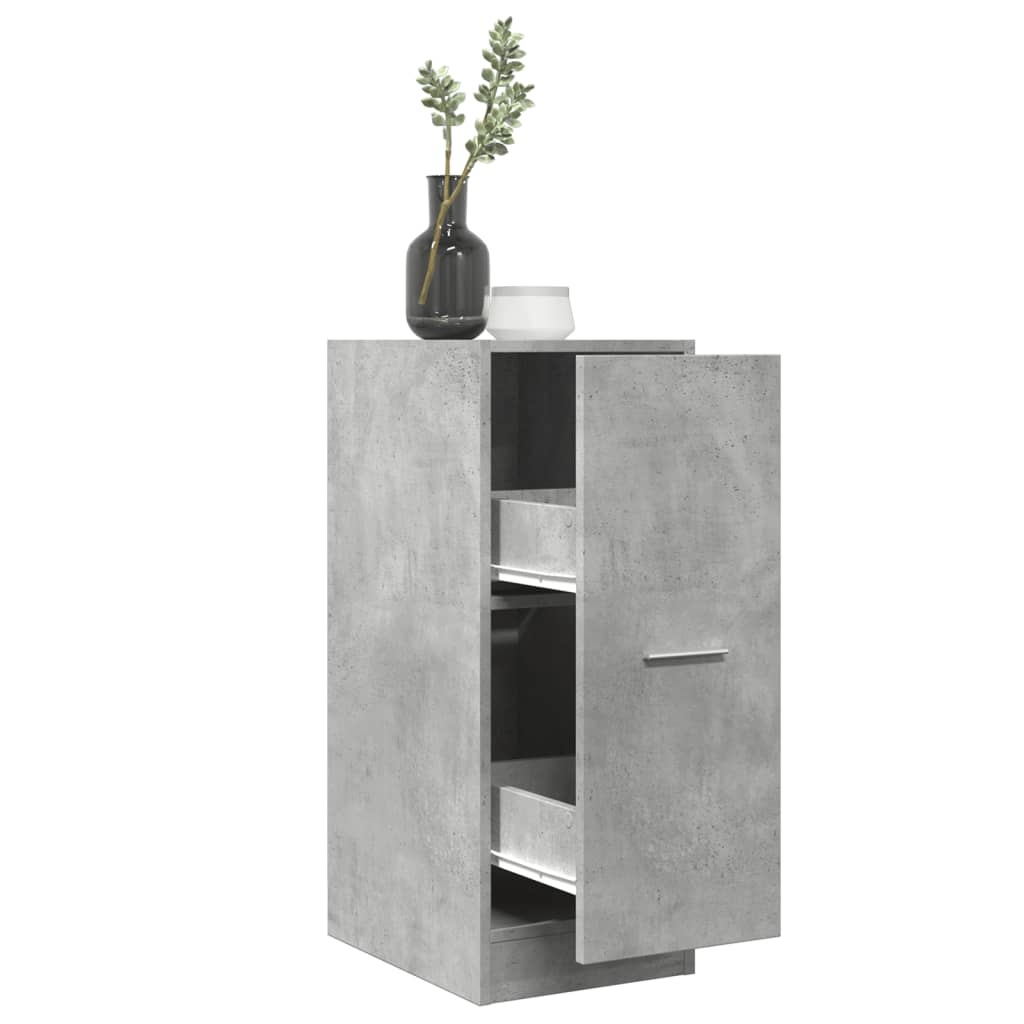 Armoire d'apothicaire gris béton 30x41x77,5 cm en bois