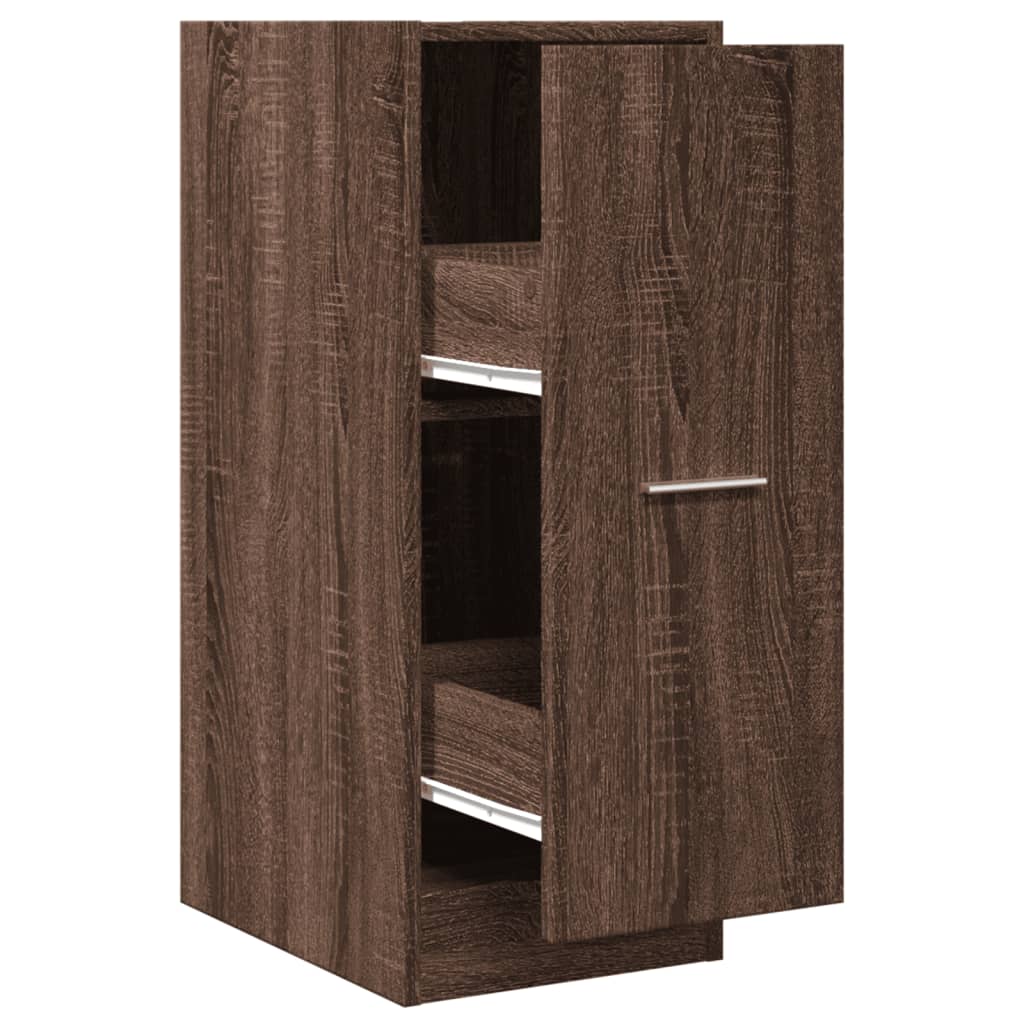 Armoire d'apothicaire aspect chêne brun 30x41x77,5 cm en bois