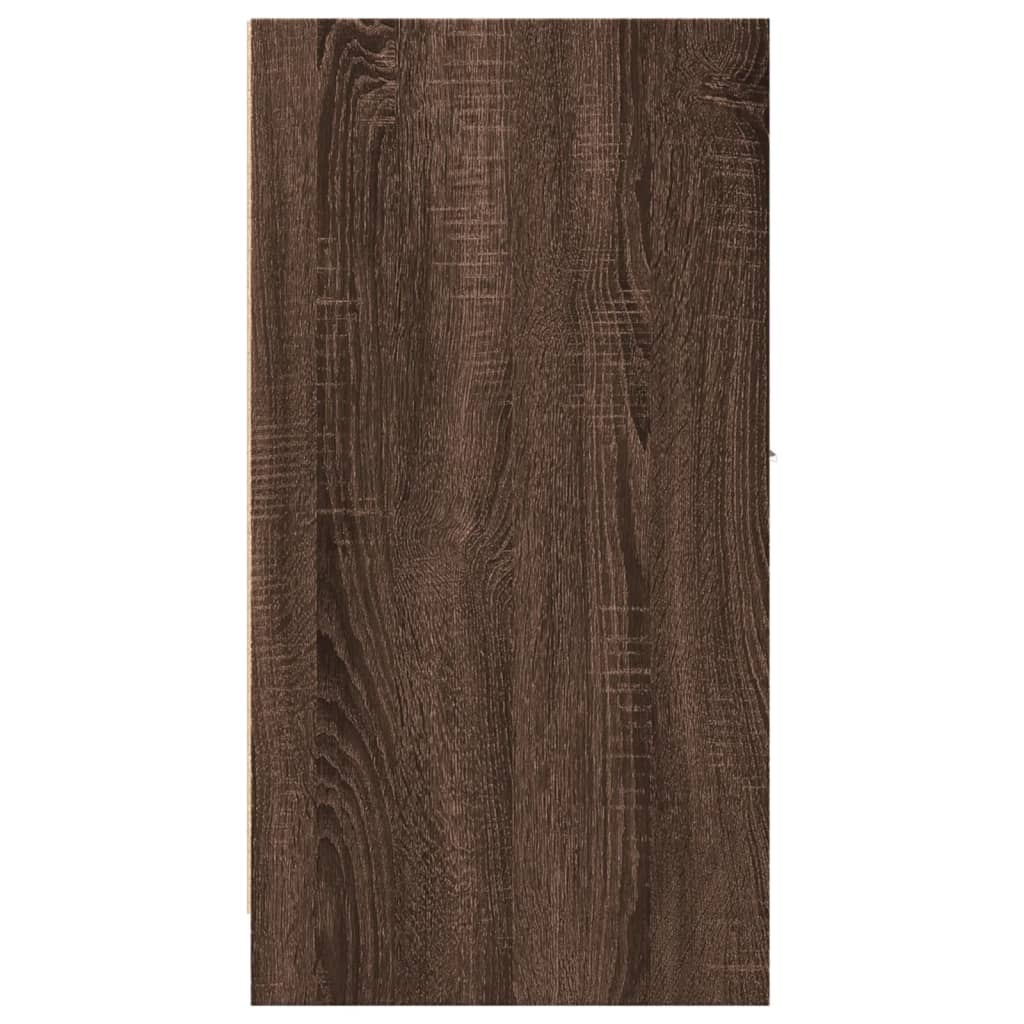 Armoire d'apothicaire aspect chêne brun 30x41x77,5 cm en bois