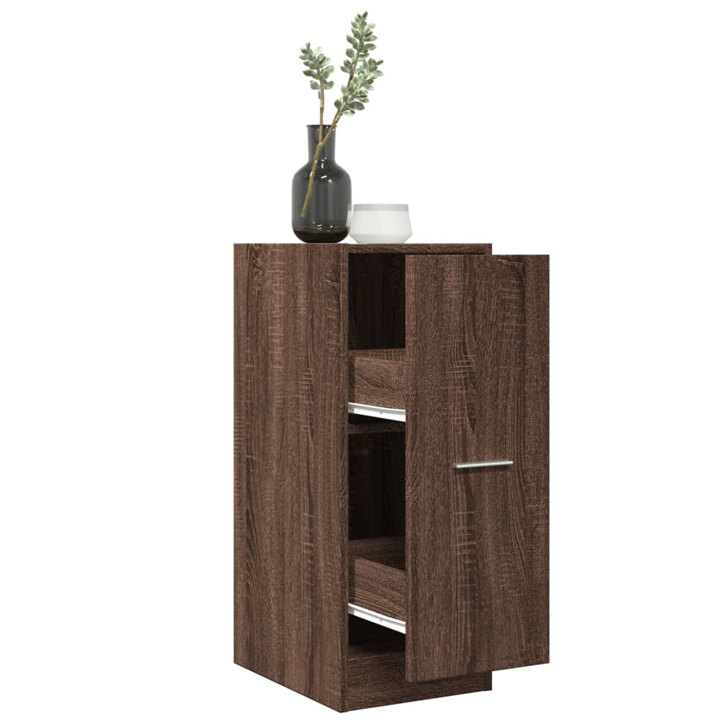 Armoire d'apothicaire aspect chêne brun 30x41x77,5 cm en bois