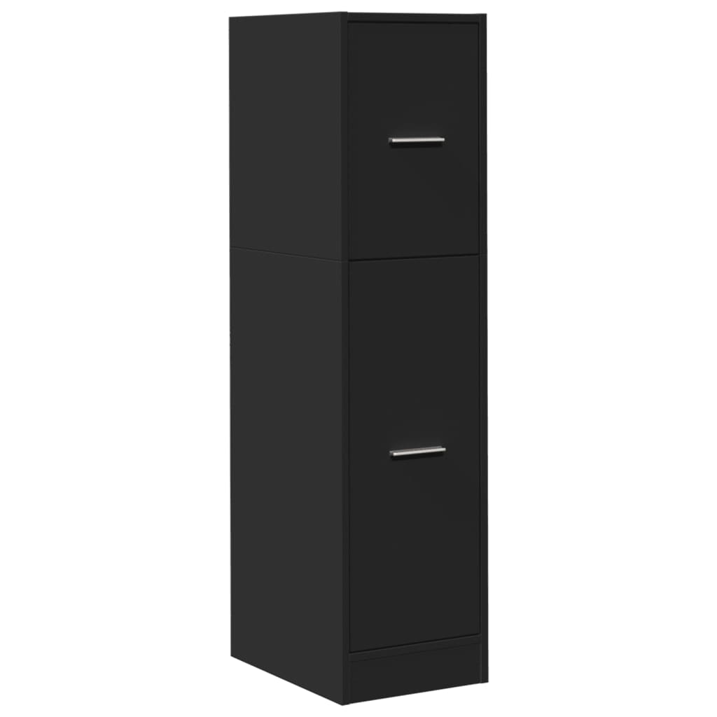 Armoire d'apothicaire noir 30x41x118 cm en bois