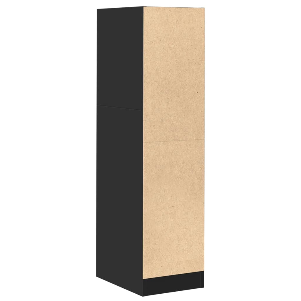 Armoire d'apothicaire noir 30x41x118 cm en bois