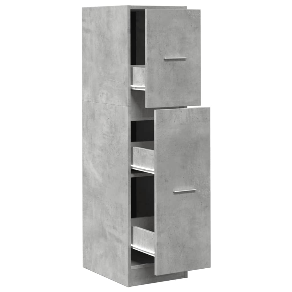 Armoire d'apothicaire gris béton 30x41x118 cm en bois