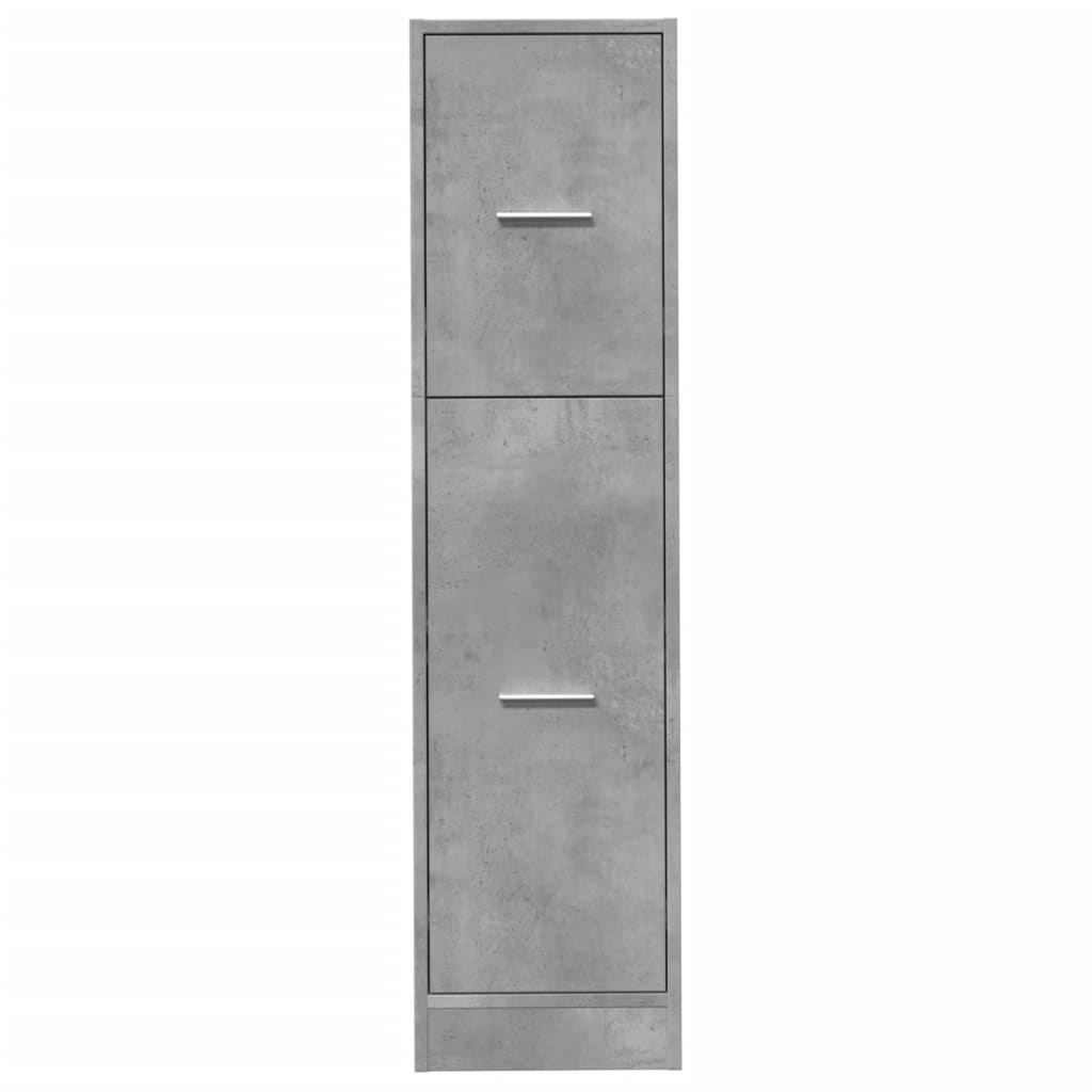 Armoire d'apothicaire gris béton 30x41x118 cm en bois