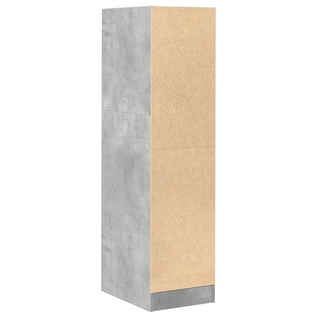 Armoire d'apothicaire gris béton 30x41x118 cm en bois