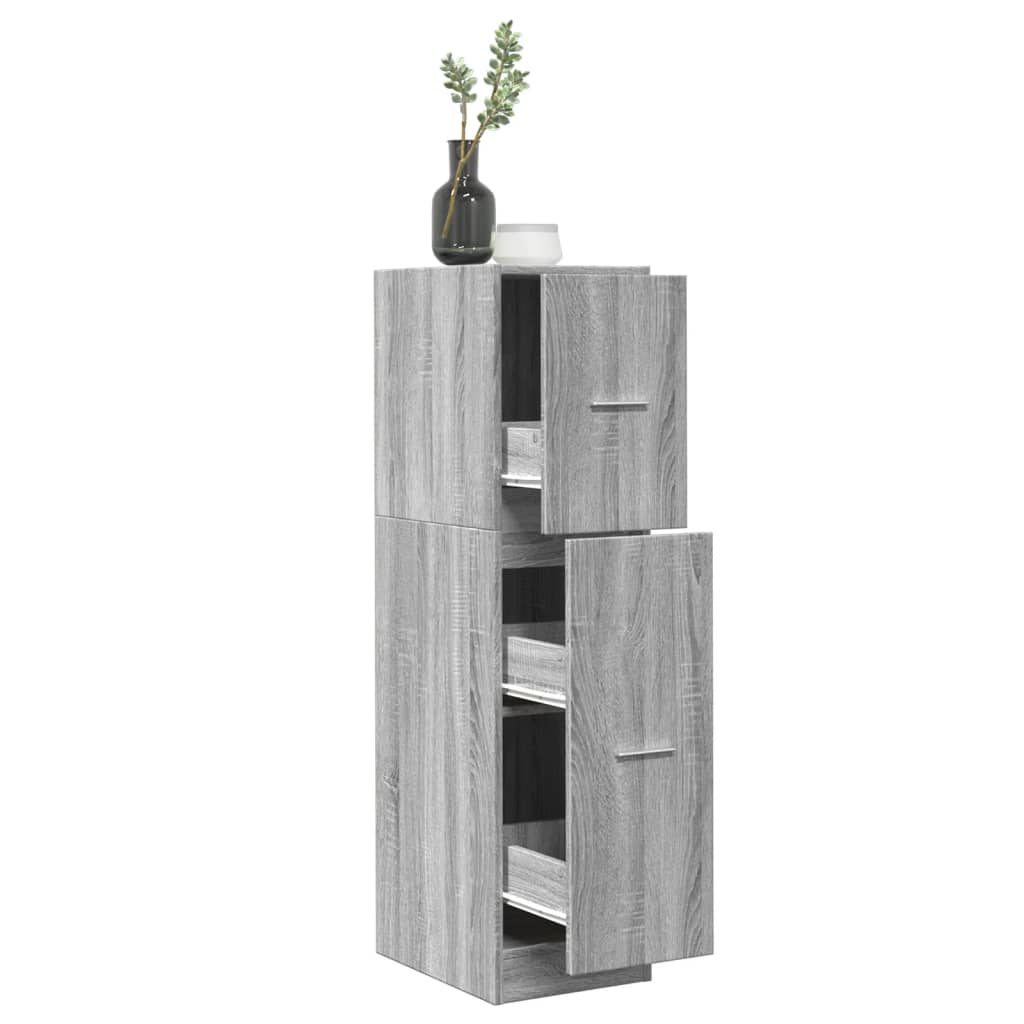 Apothekerschrank Betongrau 30x41x118 cm Holzwerkstoff