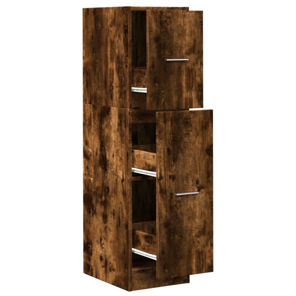 Armoire d'apothicaire chêne fumé 30x41x118 cm en bois