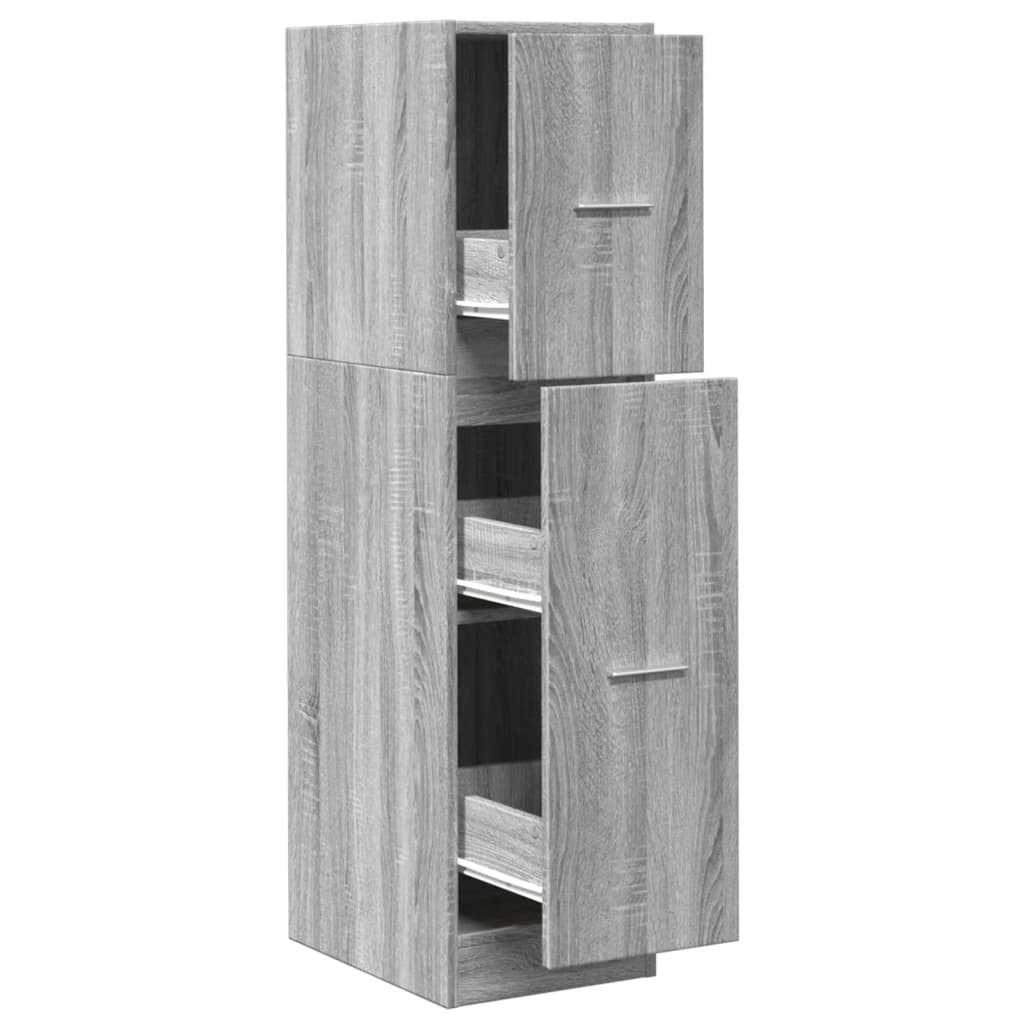 Armoire d'apothicaire gris Sonoma 30x41x118 cm en bois