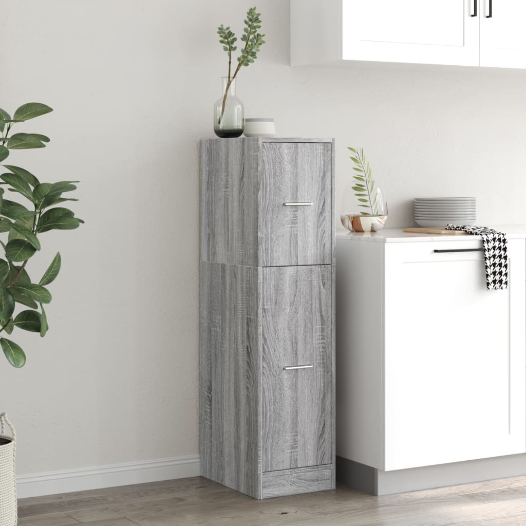 Armoire d'apothicaire gris Sonoma 30x41x118 cm en bois