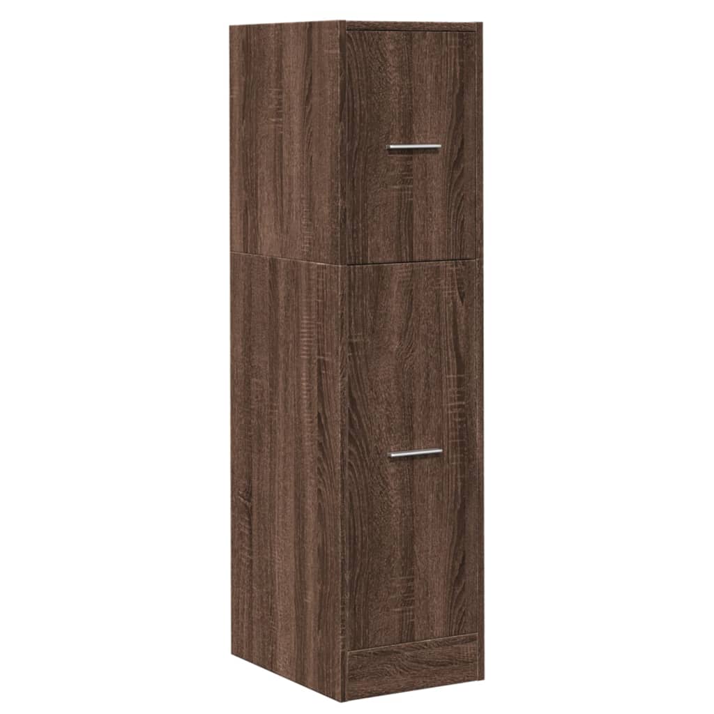 Armoire d'apothicaire aspect chêne brun 30x41x118 cm en bois