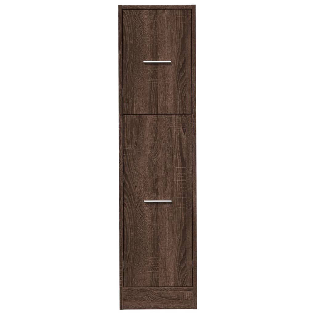 Armoire d'apothicaire aspect chêne brun 30x41x118 cm en bois