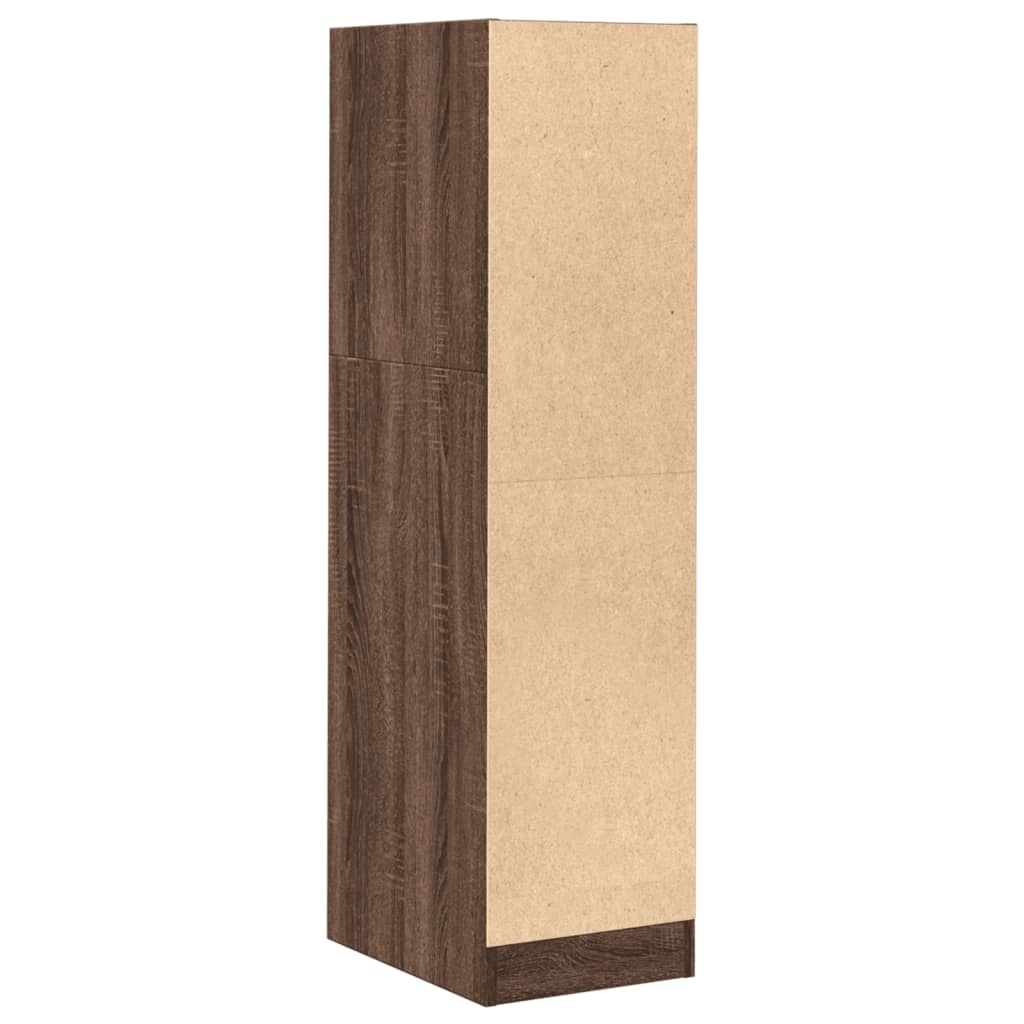 Armoire d'apothicaire aspect chêne brun 30x41x118 cm en bois