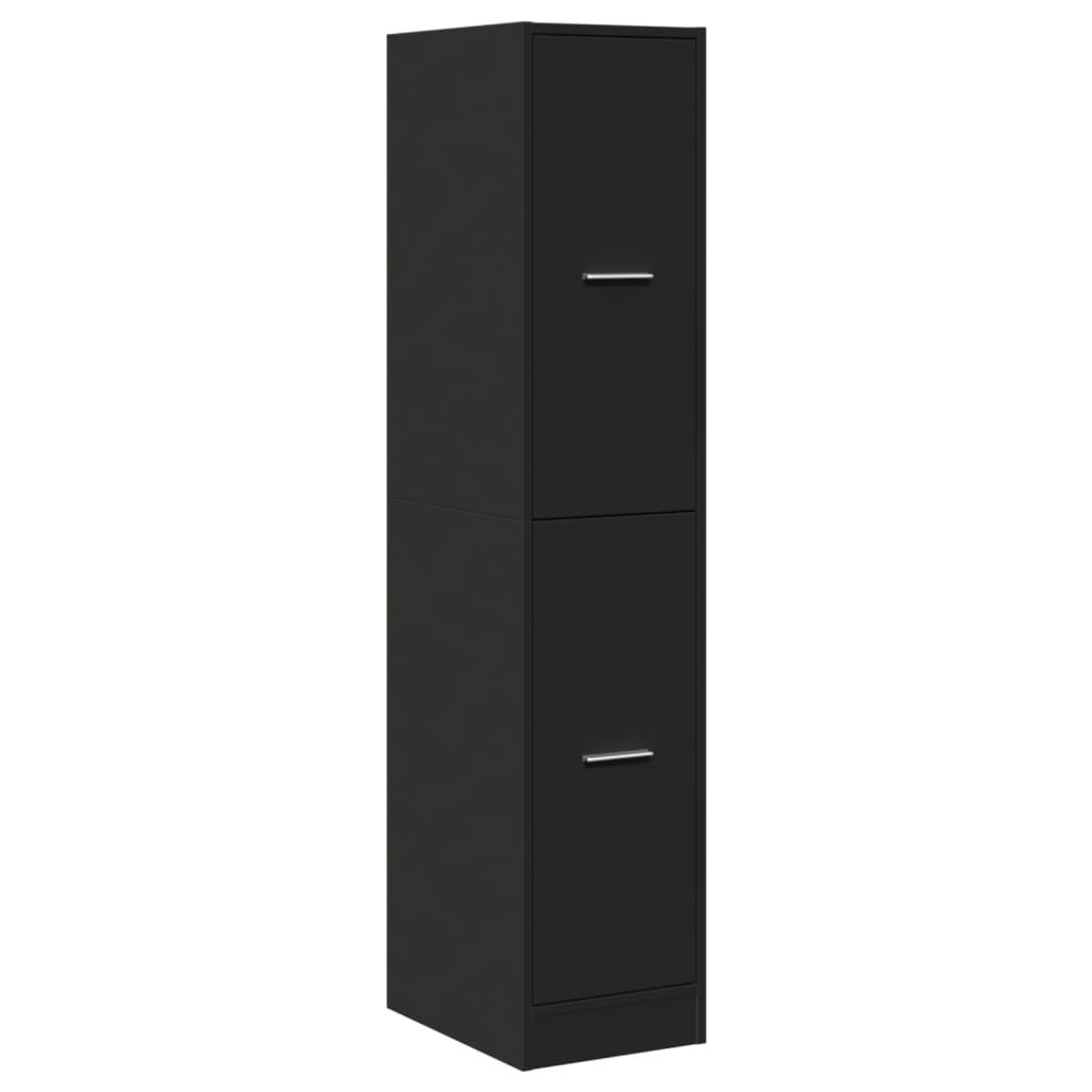 Armoire d'apothicaire noir 30x41x144,5 cm en bois