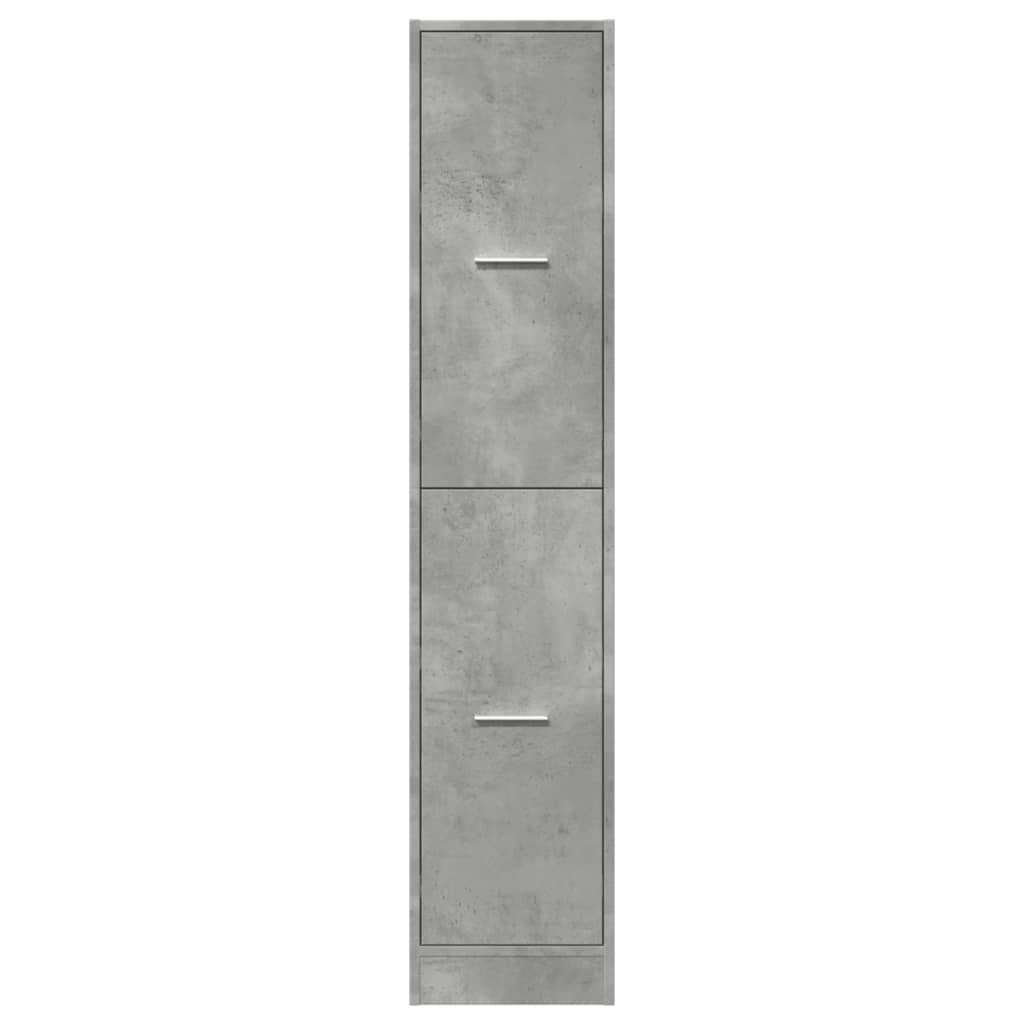 Armoire d'apothicaire gris béton 30x41x144,5 cm en bois