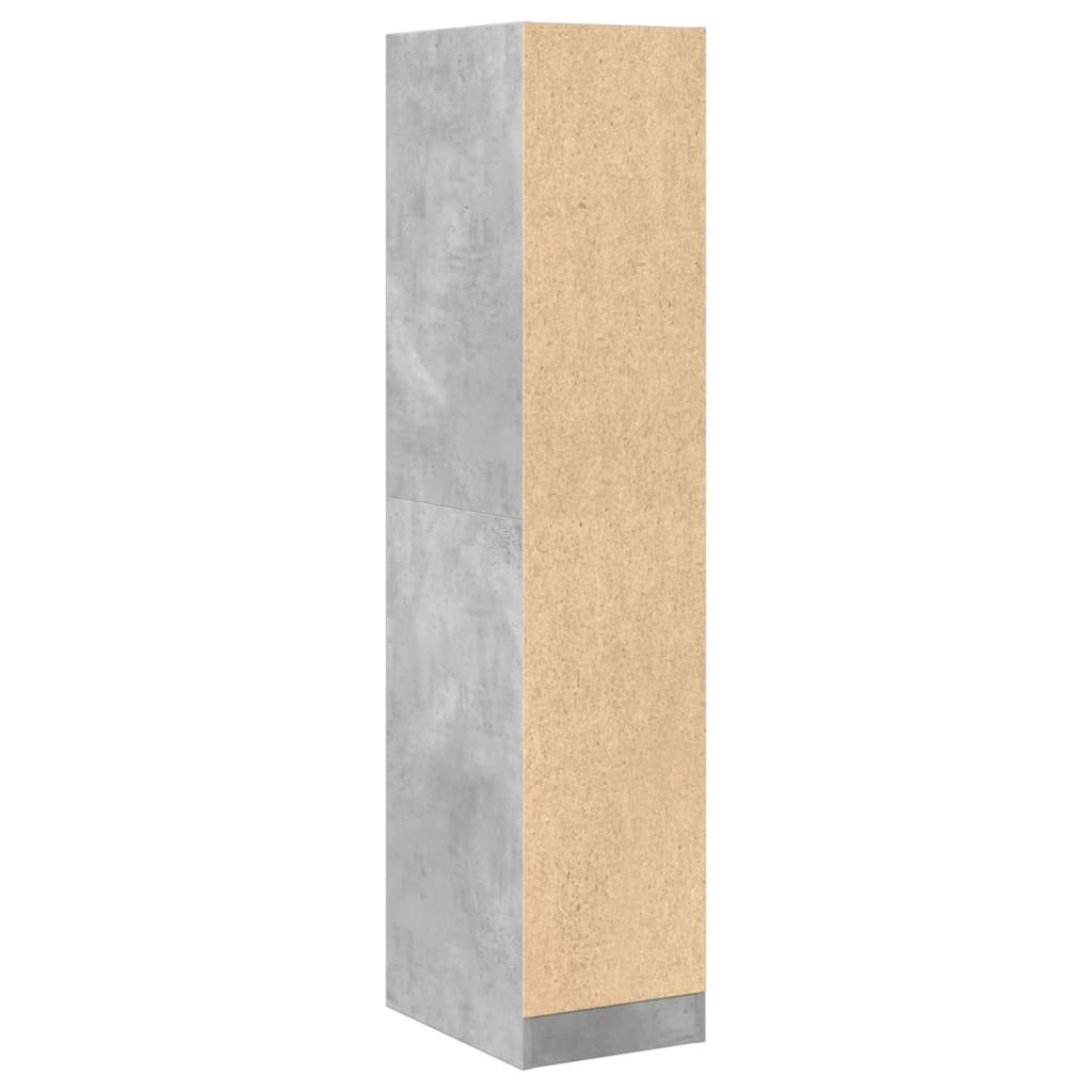 Armoire d'apothicaire gris béton 30x41x144,5 cm en bois