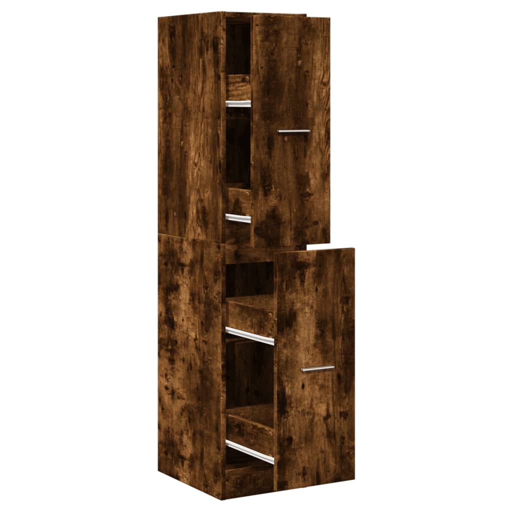 Armoire d'apothicaire chêne fumé 30x41x144,5 cm en bois