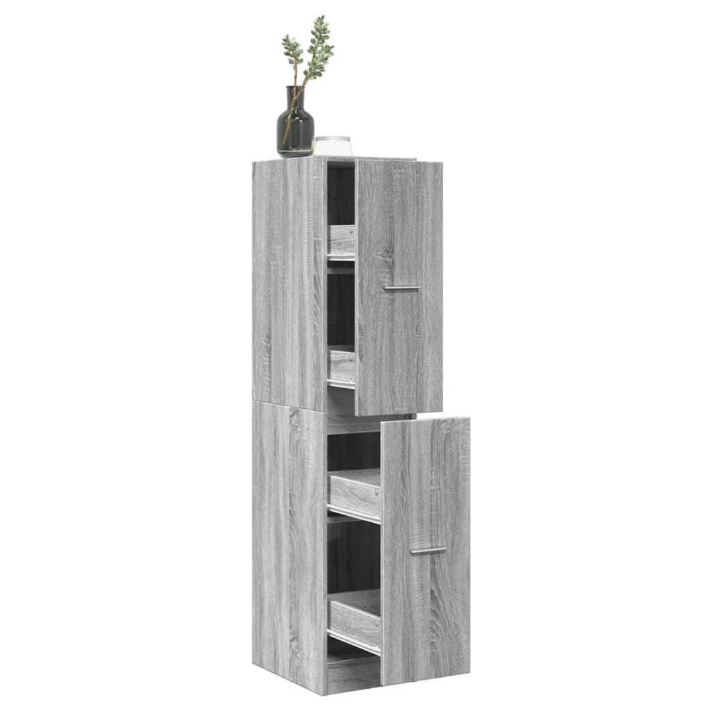 Armoire d'apothicaire gris Sonoma 30x41x144,5 cm en bois