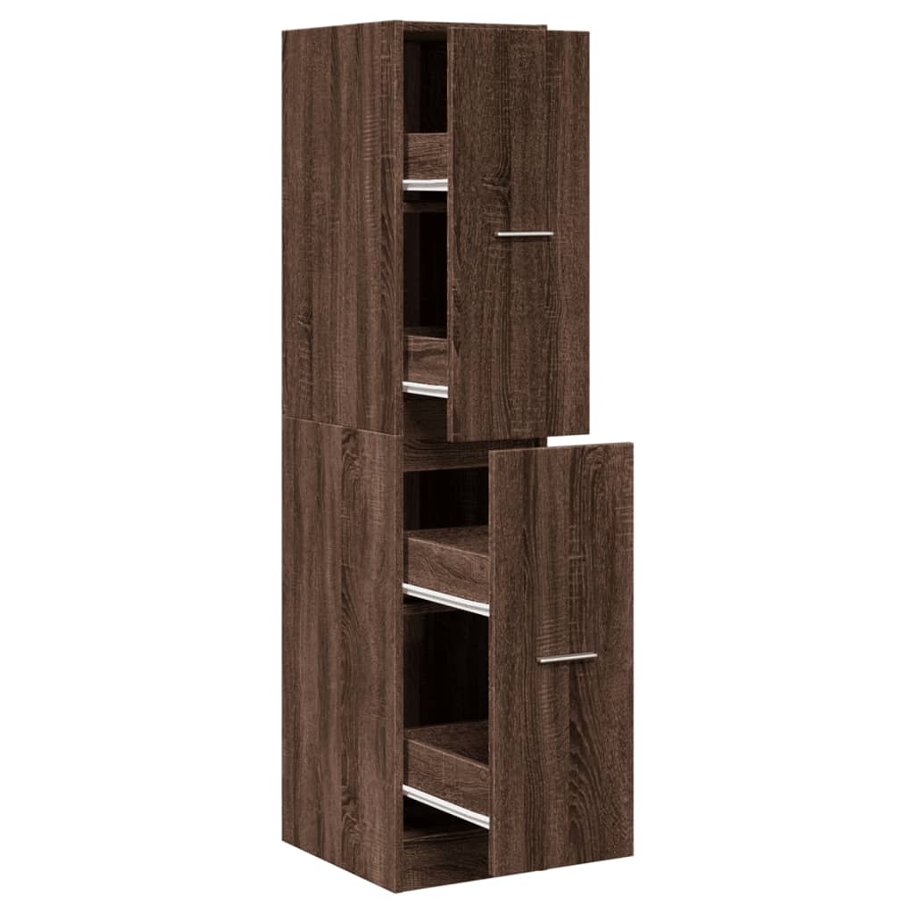 Armoire d'apothicaire aspect chêne 30x41x144,5 cm en bois