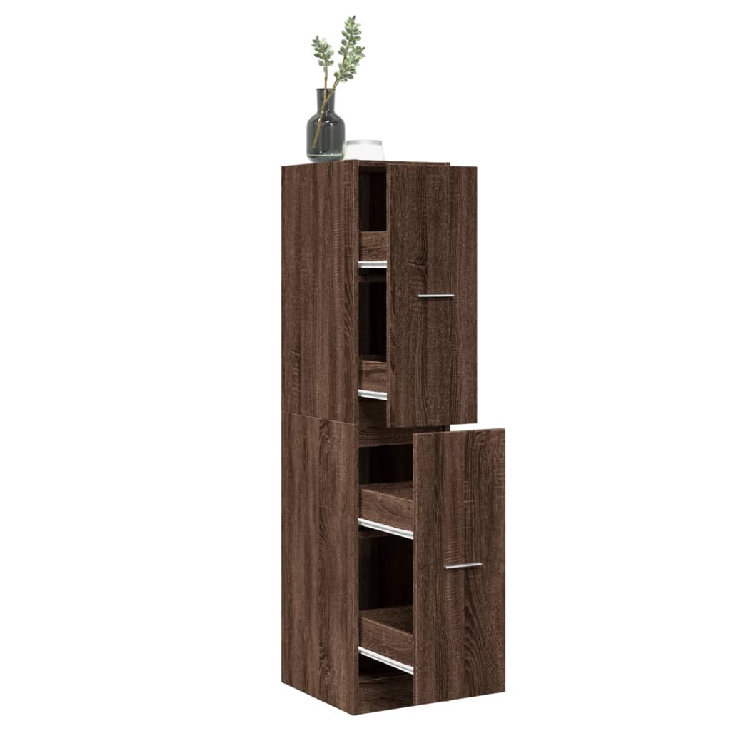 Armoire d'apothicaire aspect chêne 30x41x144,5 cm en bois