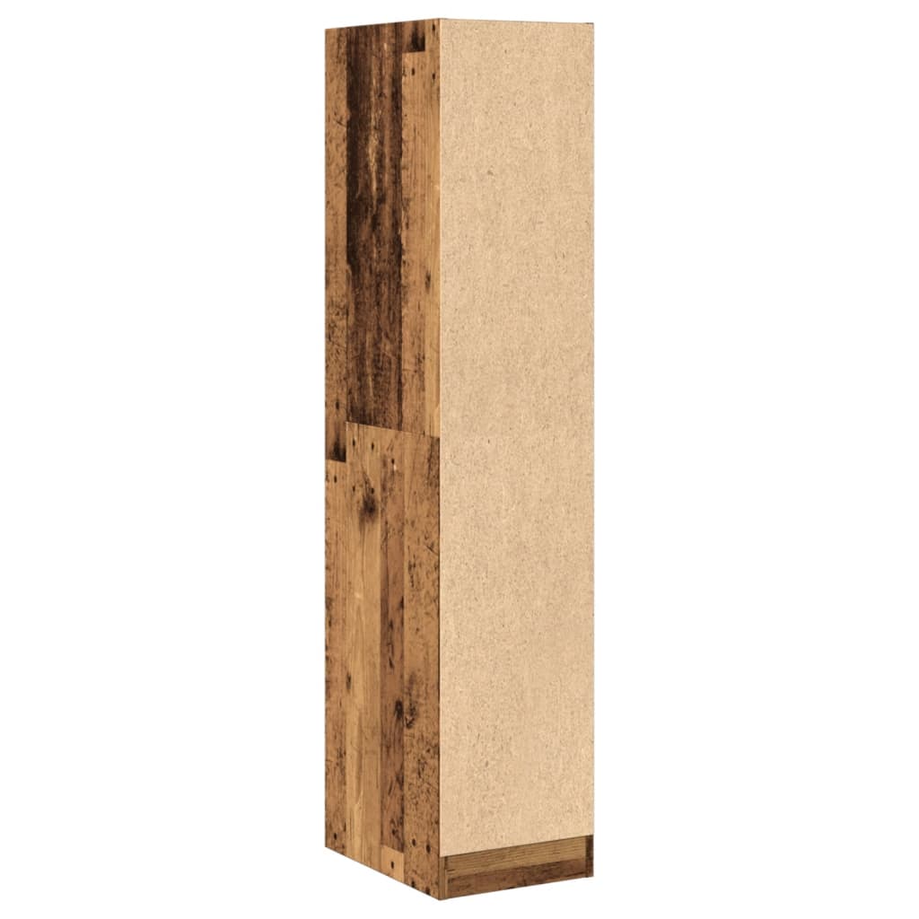 Armoire d'apothicaire aspect bois de récupération 30x41x144,5 cm en bois