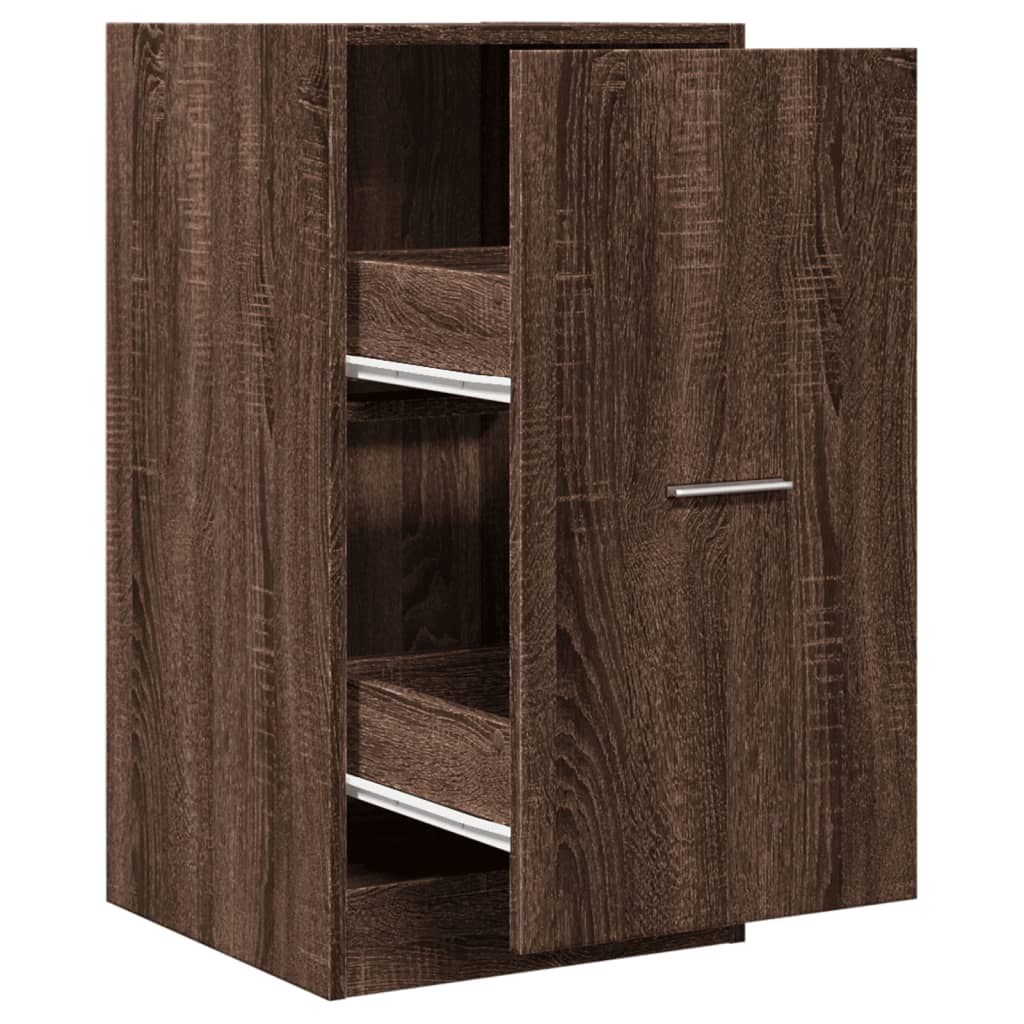 Armoire d'apothicaire aspect chêne brun 40x41x77,5 cm en bois