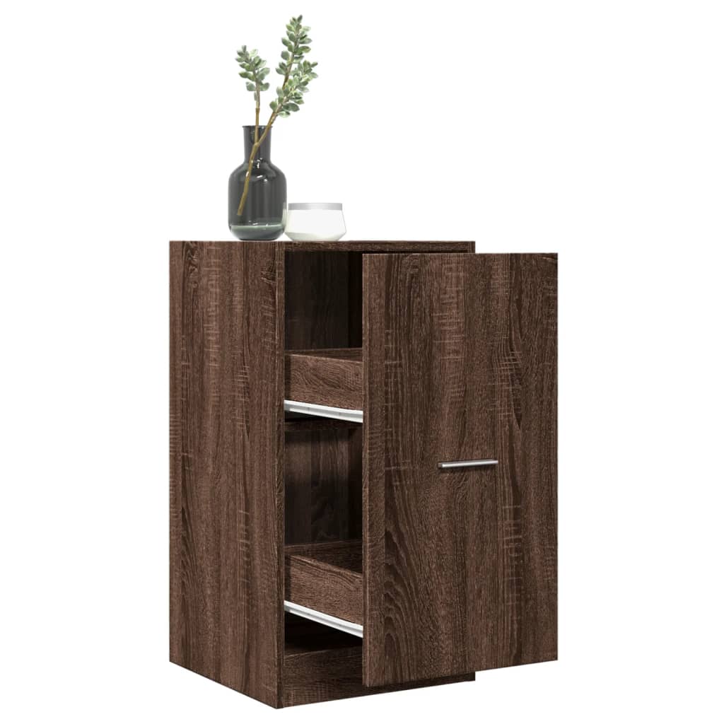 Armoire d'apothicaire aspect chêne brun 40x41x77,5 cm en bois