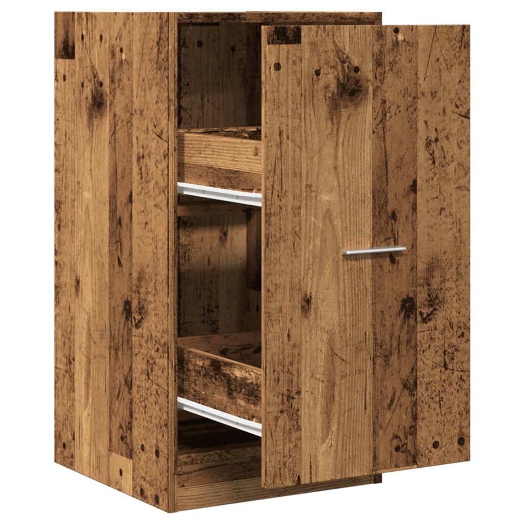 Armoire d'apothicaire aspect bois de récupération 40x41x77,5 cm en bois