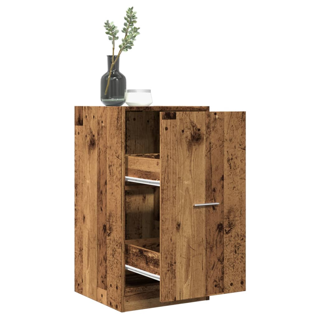 Armoire d'apothicaire aspect bois de récupération 40x41x77,5 cm en bois