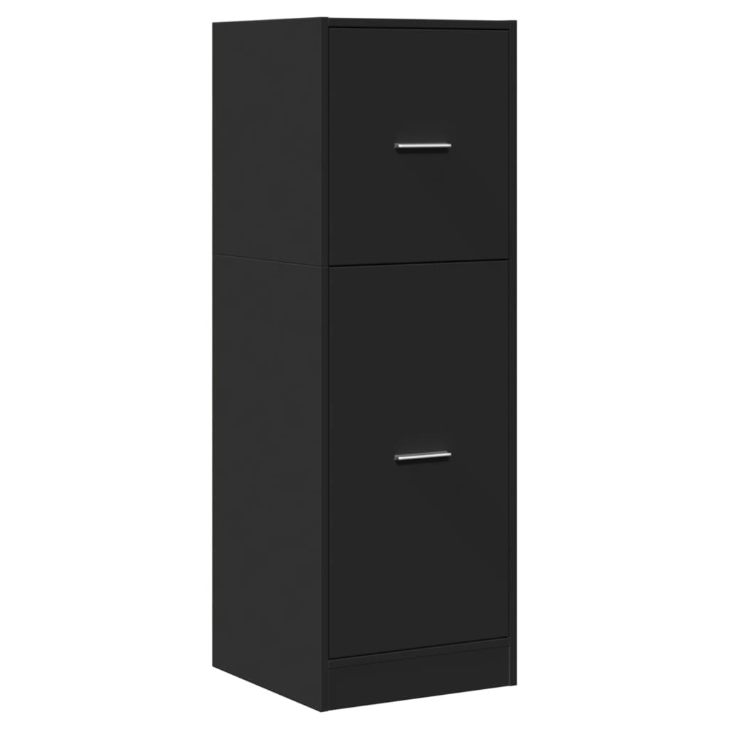 Armoire d'apothicaire noir 40x41x118 cm en bois