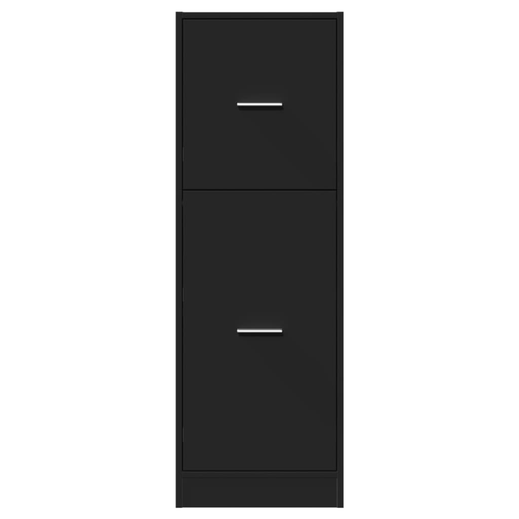 Armoire d'apothicaire noir 40x41x118 cm en bois