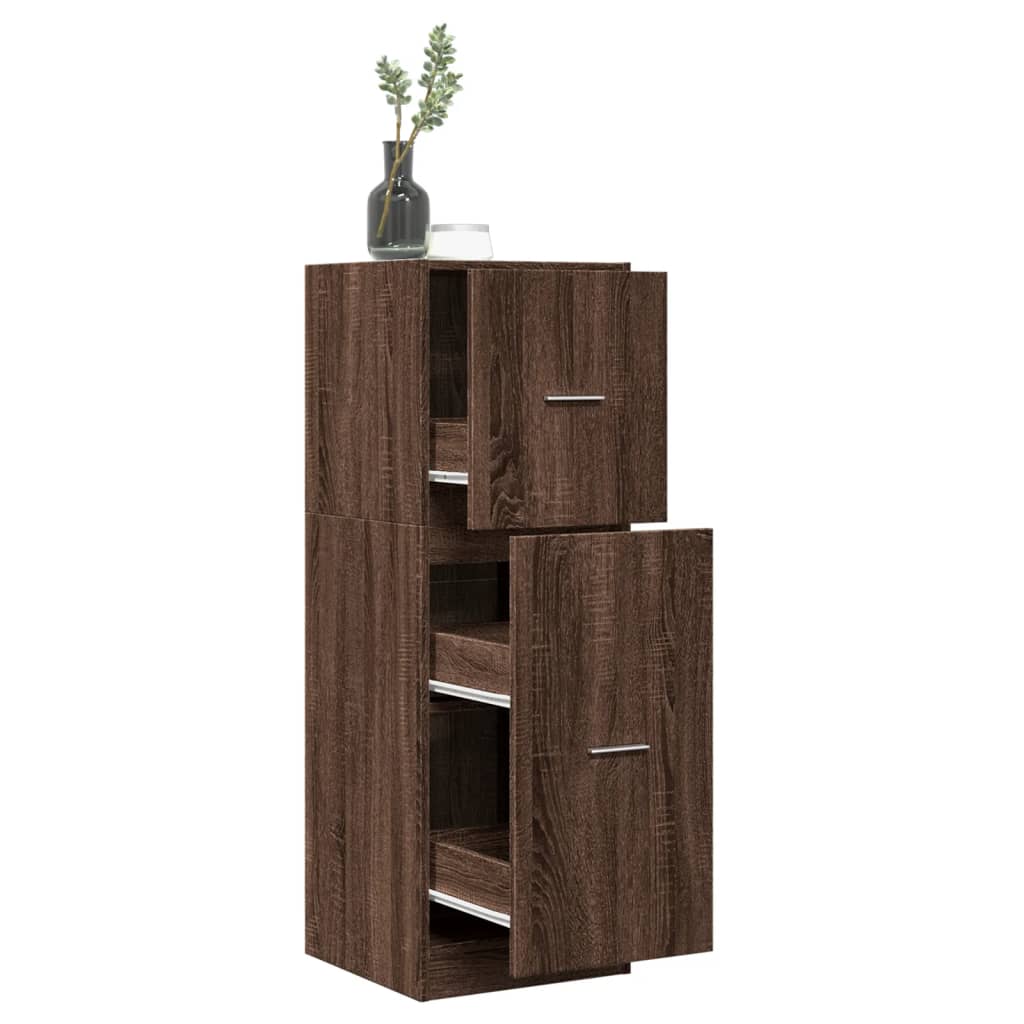 Armoire d'apothicaire aspect chêne 40x41x118 cm en bois