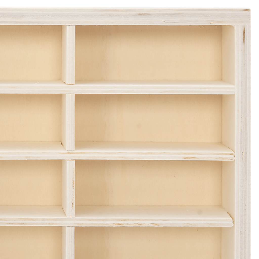 Sammlervitrine aus Holz mit 80 Fächern 80x4,5x40,5cm