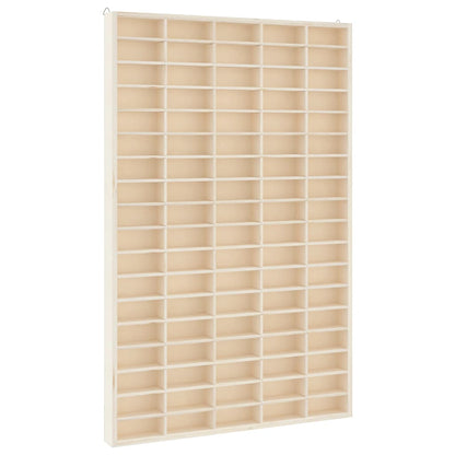 Sammlervitrine aus Holz mit 90 Fächern 50,5 x 4,5 x 79 cm