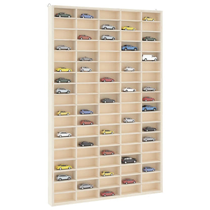 Sammlervitrine aus Holz mit 90 Fächern 50,5 x 4,5 x 79 cm
