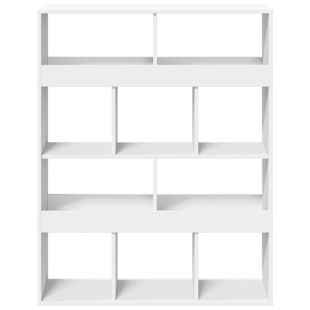 Bibliothèque blanche 100x33x125,5 cm en matériau à base de bois
