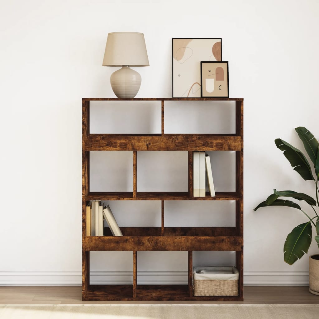 Bookshelf smoked oak 100x33x125.5 cm wood material