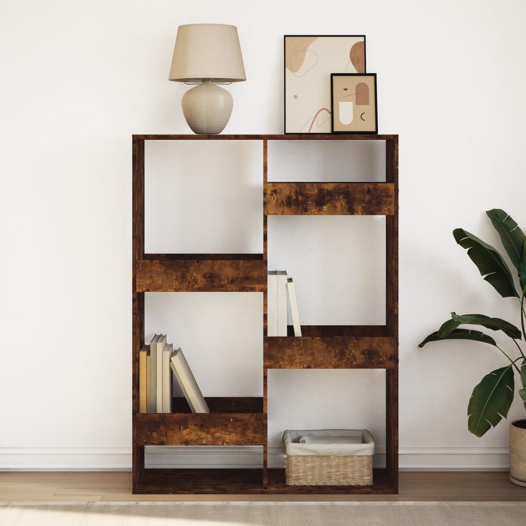 Bookshelf smoked oak 100x33x135 cm wood material