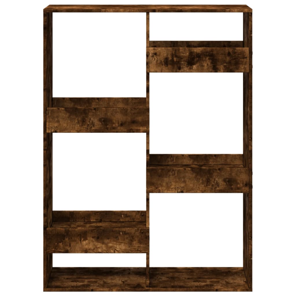 Bookshelf smoked oak 100x33x135 cm wood material