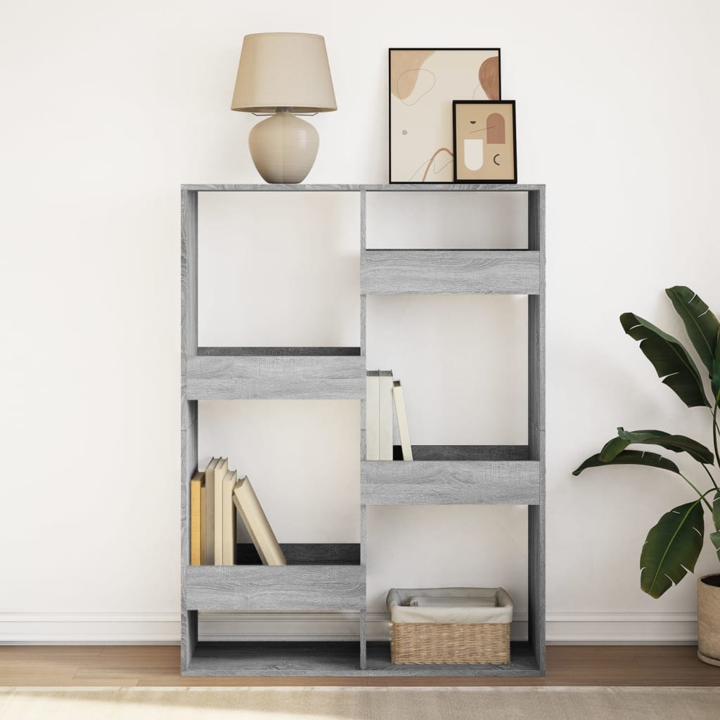 Bookshelf Grey Sonoma 100x33x135 cm wood material