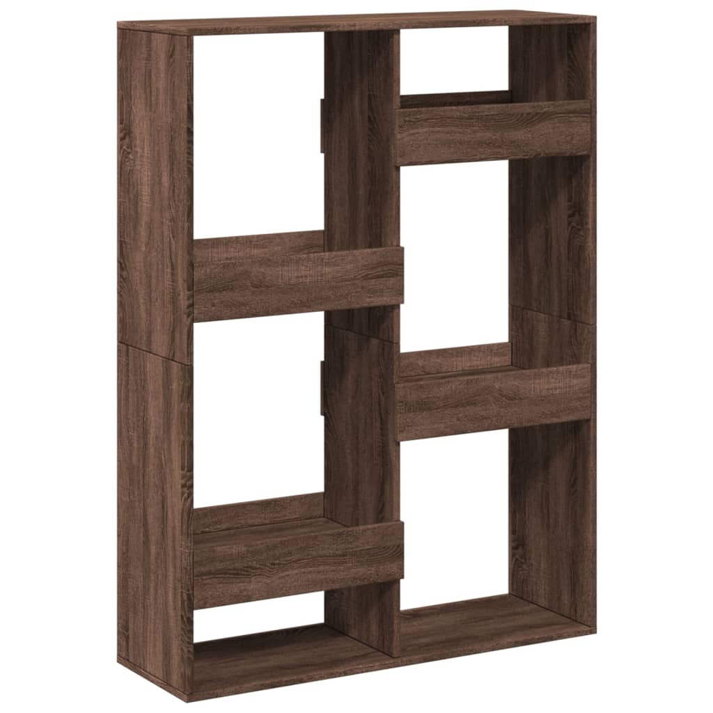 Bookshelf brown oak look 100x33x135 cm wood material