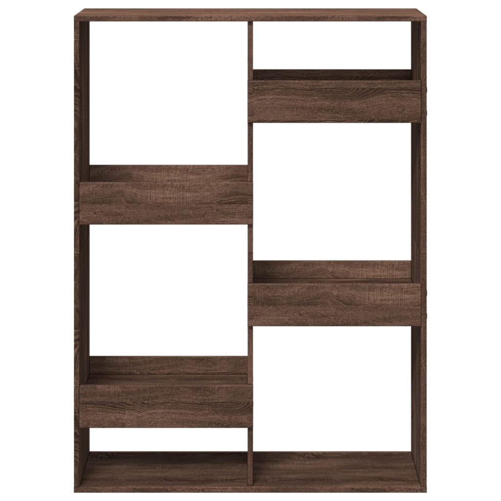 Bookshelf brown oak look 100x33x135 cm wood material