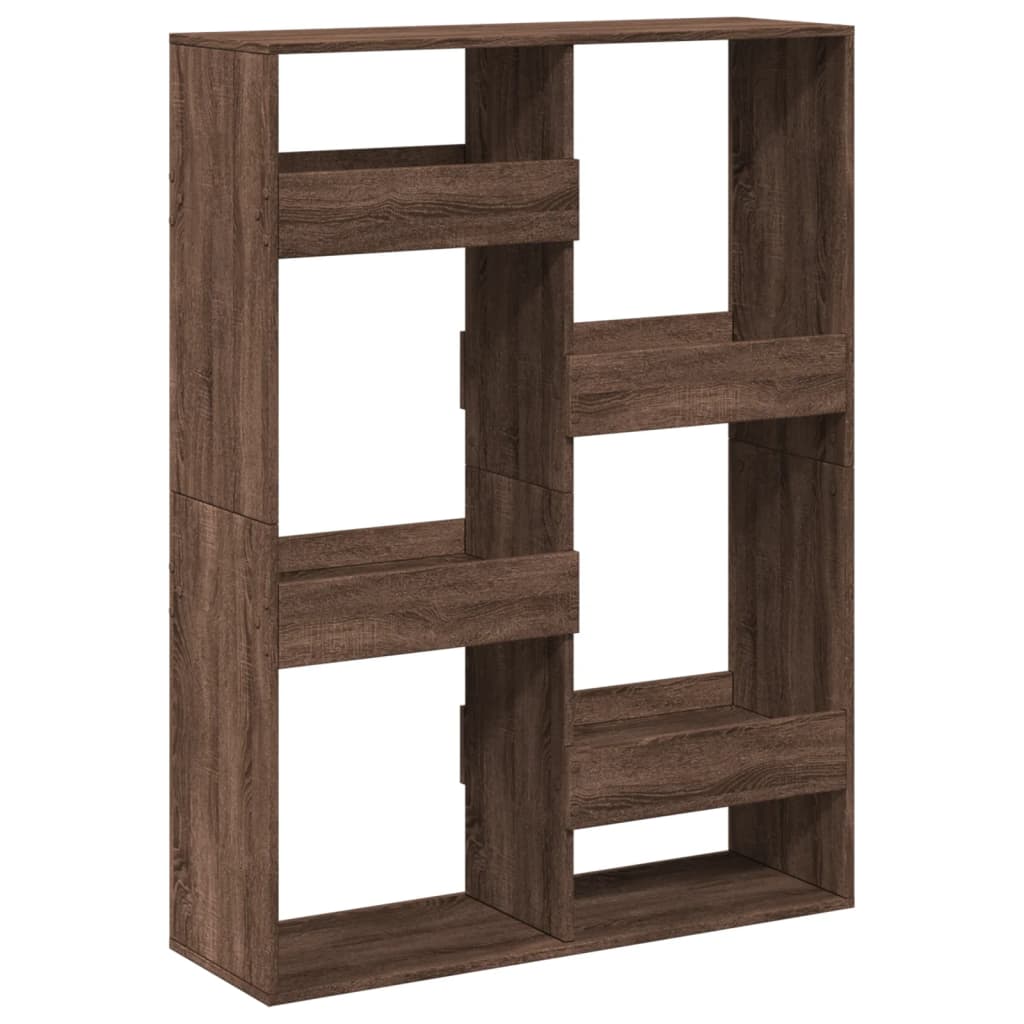 Bookshelf brown oak look 100x33x135 cm wood material